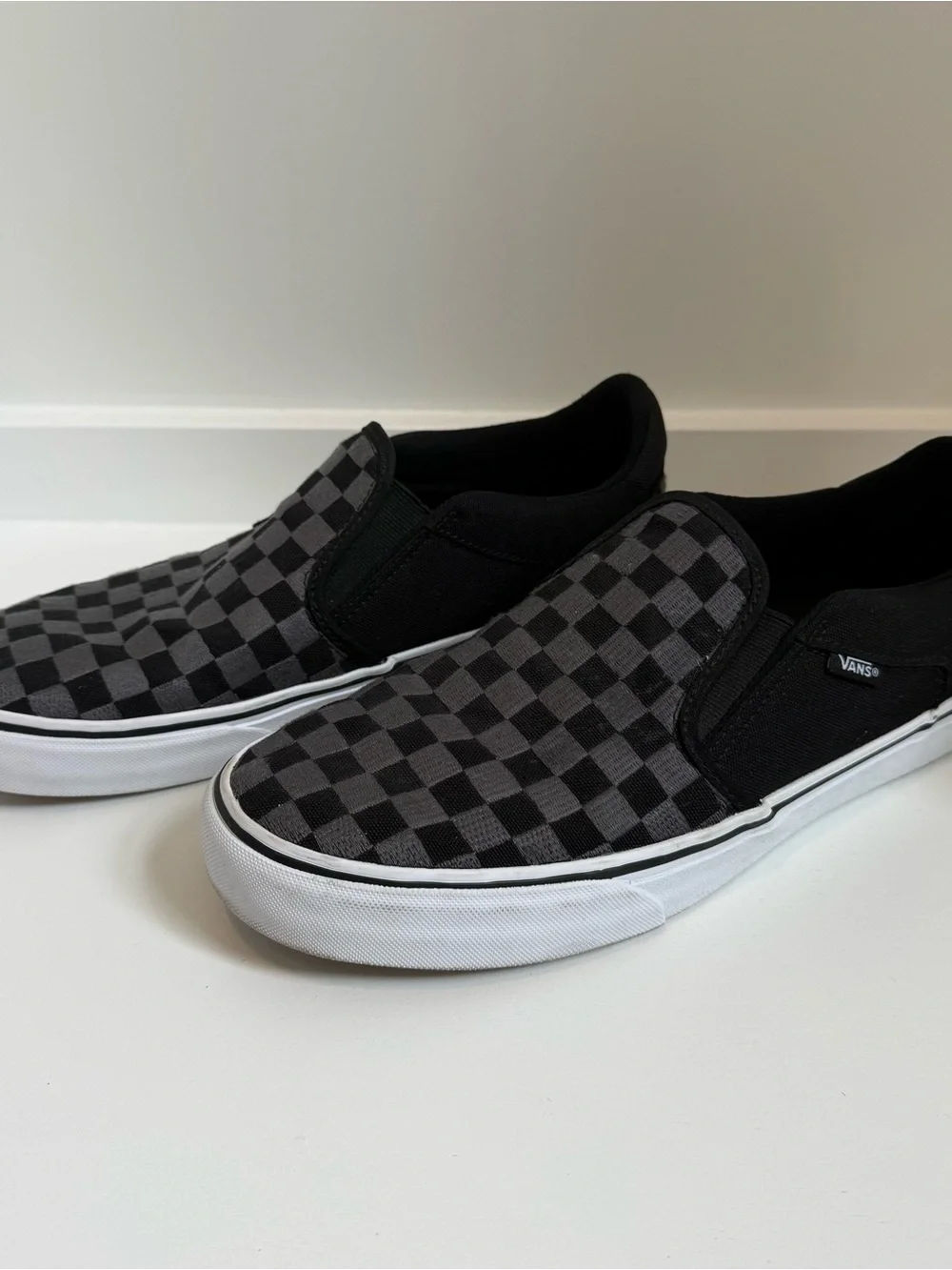 Vans Asher Classic Slip-On Checkerboard Skate Shoes Mens Size 9.5 - Picture 7 of 9
